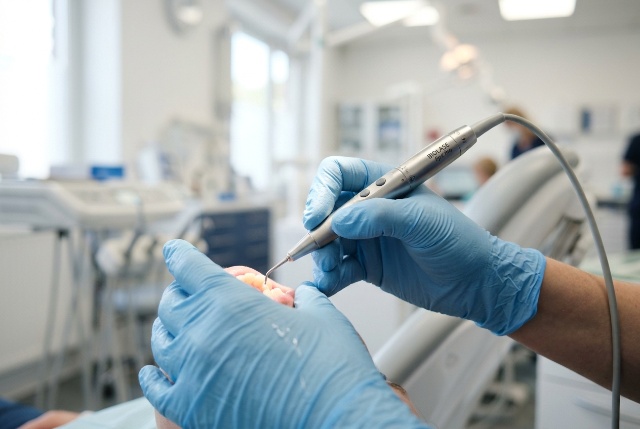 Gentle diode laser dental treatment at Riverfront Dental Cambridge