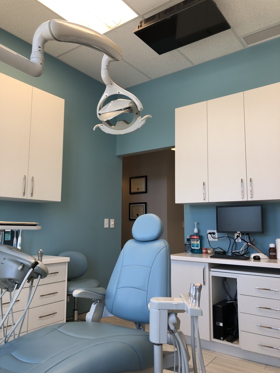patient treatment area of Riverfront Dental cambridge