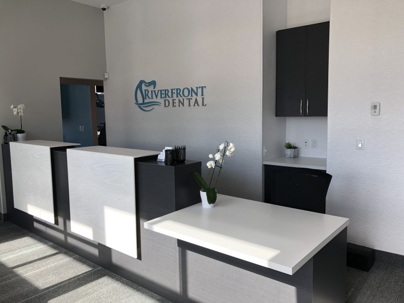 reception area of Riverfront Dental Clinic of Cambridge Ontario